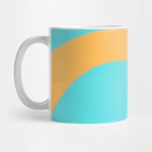 Boho orange and baby blue rainbow pattern Mug